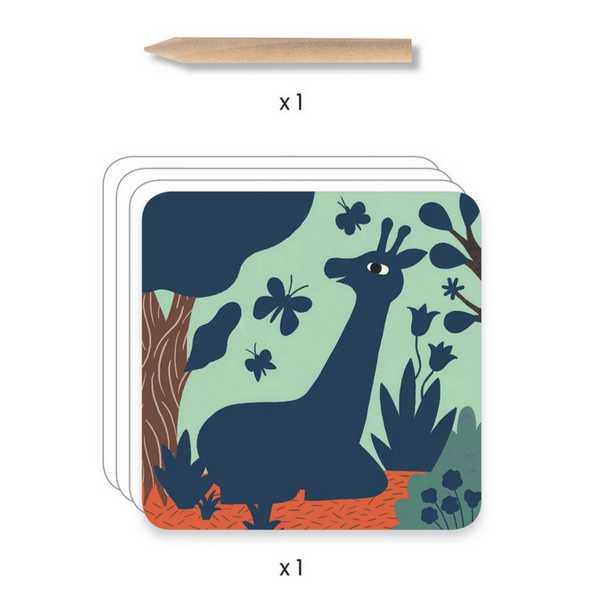 Big Animals Scratch Cards Activity (3-6yrs)