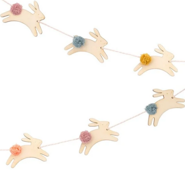 Wooden Bunny Mini Garland