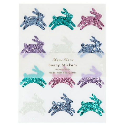 Glitter Bunny Stickers (set of 8 sheets)