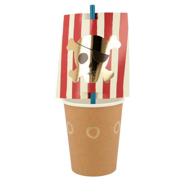 Pirate Cup & Straws Set