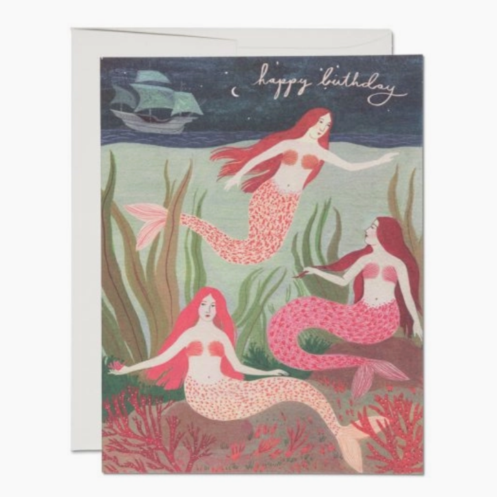 Mermaids Card -birthday