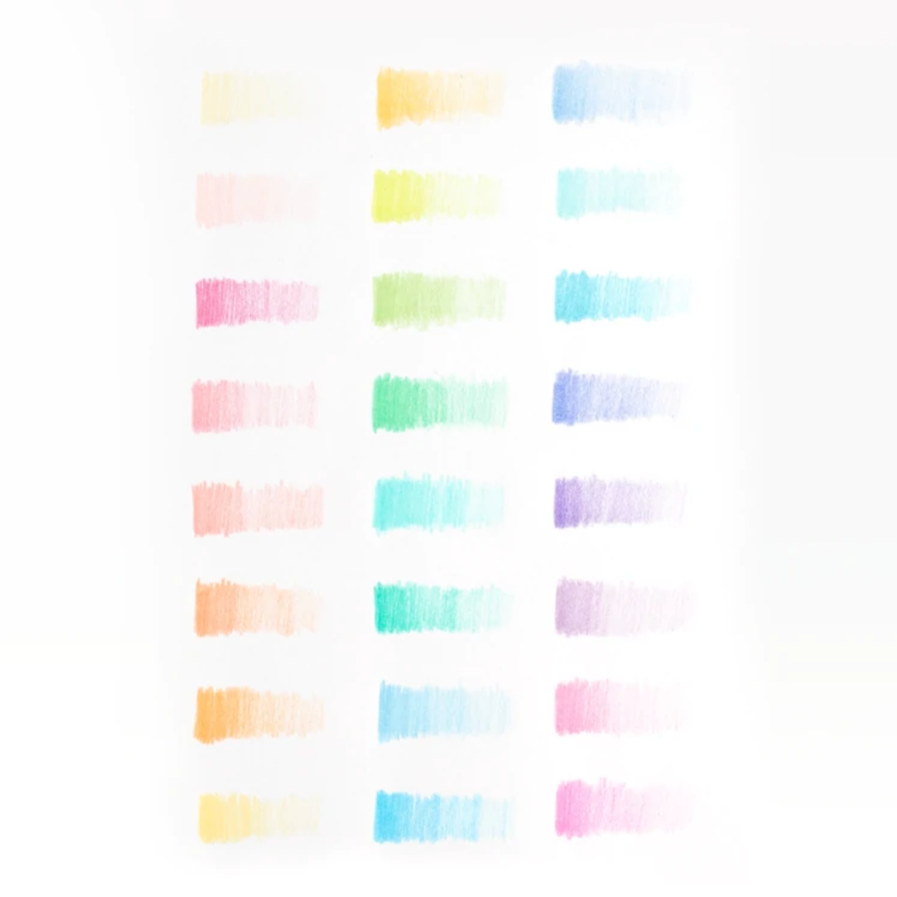 Pastel Hues Colored Pencils - set of 24