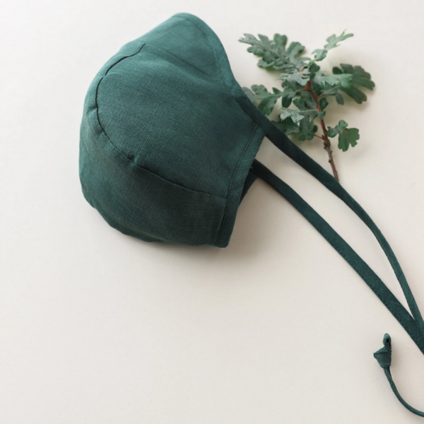 Brimmed Emerald Bonnet -Lined