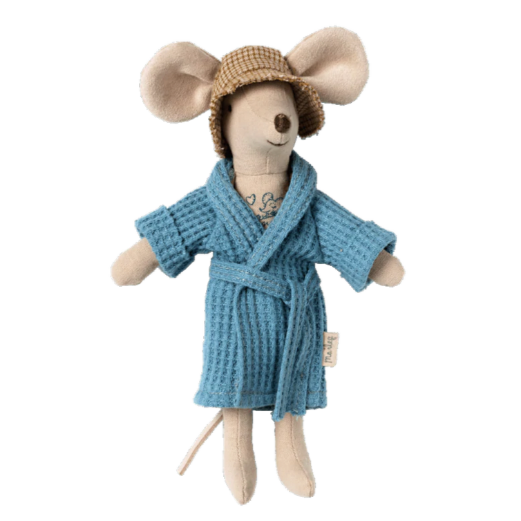 Bathrobe -Dusty Blue for Dad & Mum Mouse