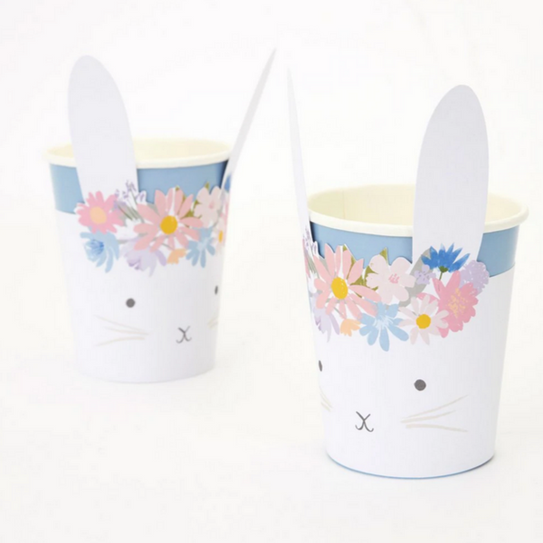 Spring Floral Bunny Cups (pk8)