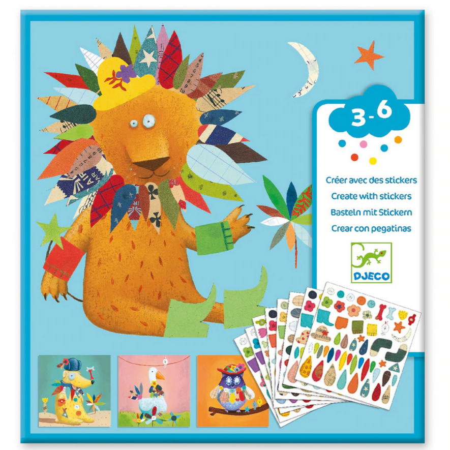 Create With Stickers - Animals (3-6yrs)
