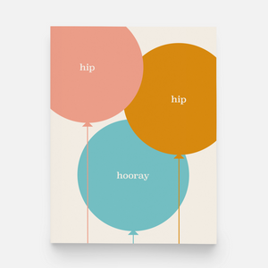Hip Hip Hooray Card -congratulations/birthday