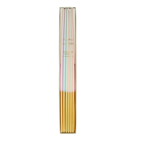 Ladurée Paris Gold Dipped Tall Tapered Candles (x12)