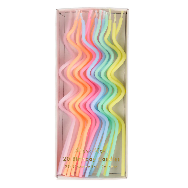 Pastel Swirly Candles (pk20)