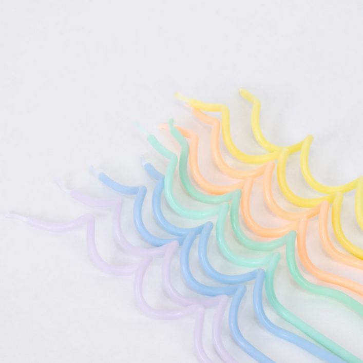 Pastel Swirly Candles (pk20)