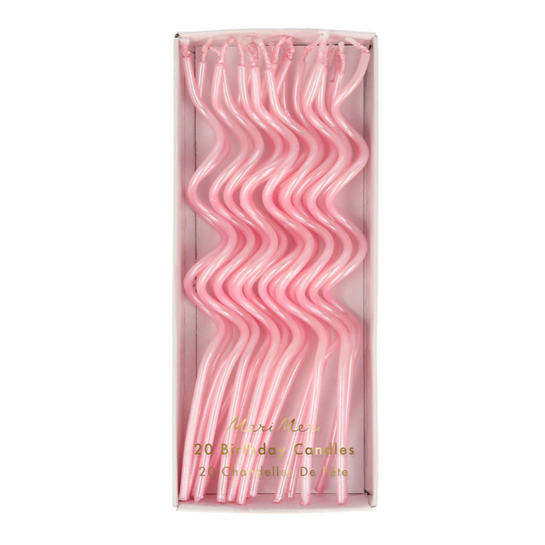 Pink Swirly Candles (20pk)