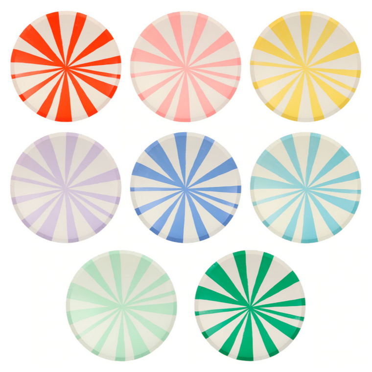 Mixed Stripe Dinner Plates (8pk)