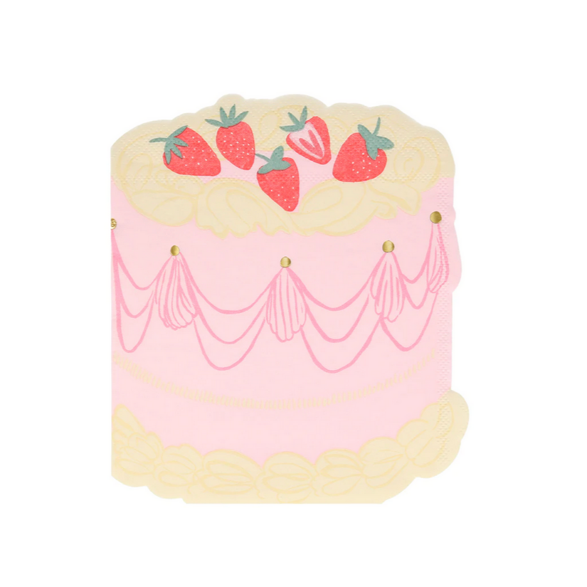 Pink Cake Napkins (pk16)