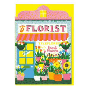 Florist Shop Die Cut Card -Louise Lockhart -Hello