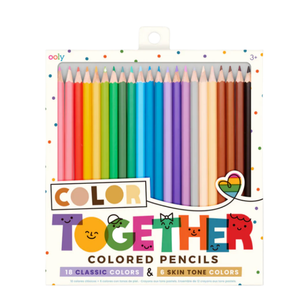 Color Together Colored Pencils - set of 24 (18 classic & 6 skin tone colors)