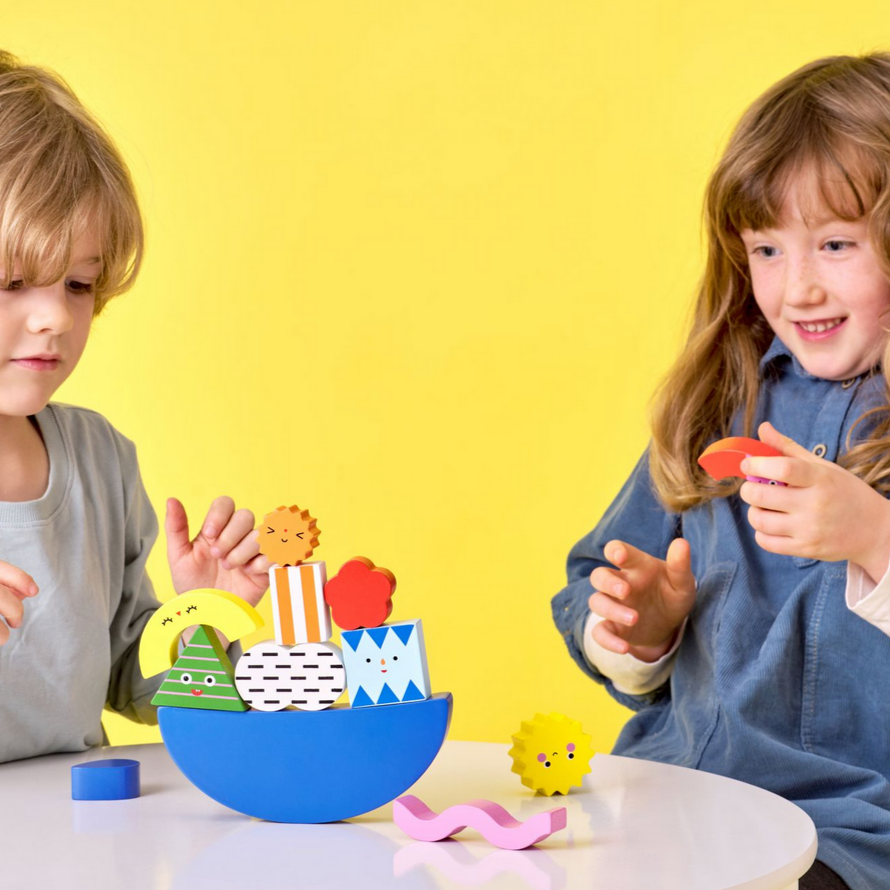 Wood Balance Game - Teeter Totter Shapes