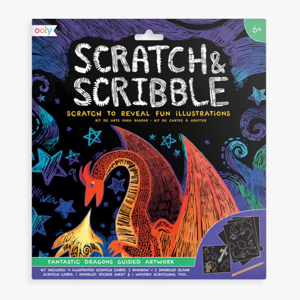 Fantastic Dragon Scratch and Scribble Scratch Art Kit