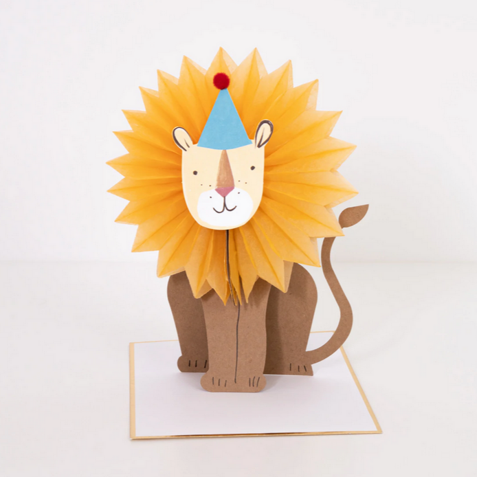 Honeycomb Lion Card -birthday