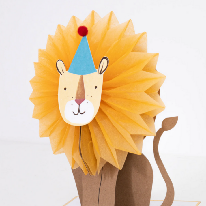 Honeycomb Lion Card -birthday