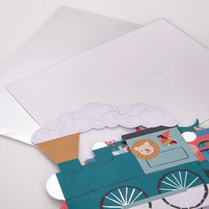 Birthday Train Concertina Card