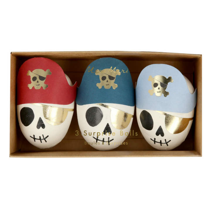 Pirate Skulls Surprise Balls (3pk)