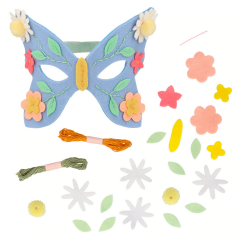 Flower Embroidery Butterfly Mask Kit (8-12yrs)