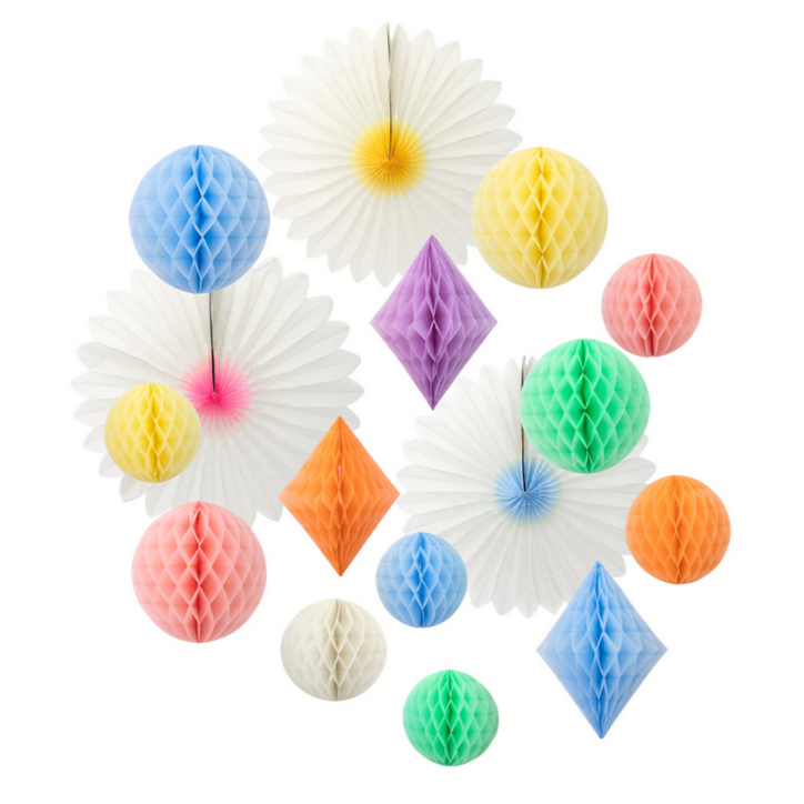 Pastel Honeycomb Decoration Kit (pk16)