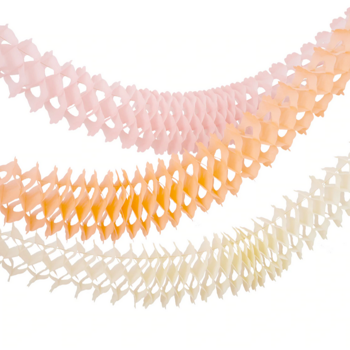 3 Pink Honeycomb Garlands