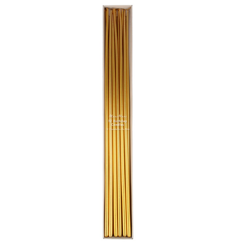Gold Tall Tapered Candles (12pk)