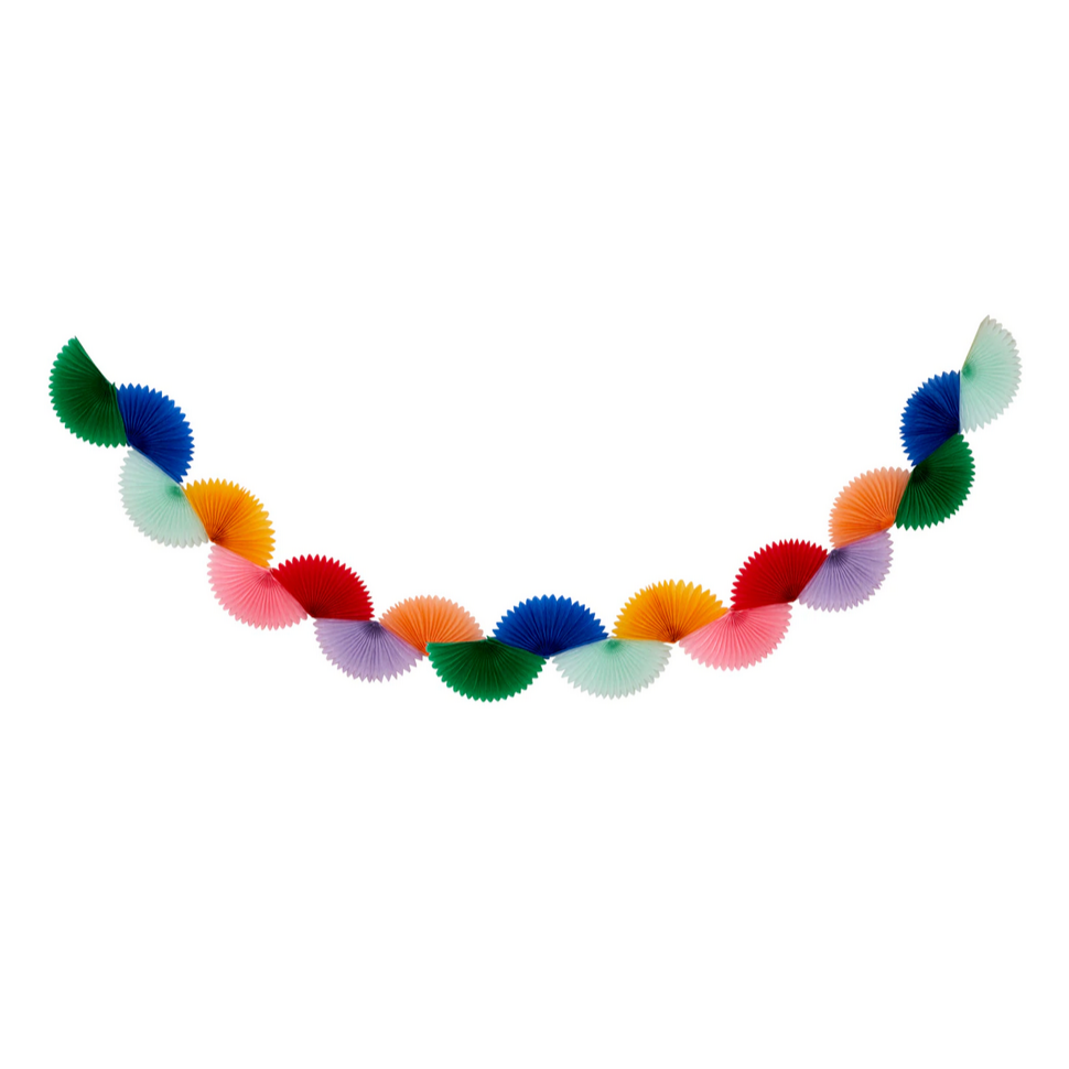 Rainbow Honeycomb Fan Garland