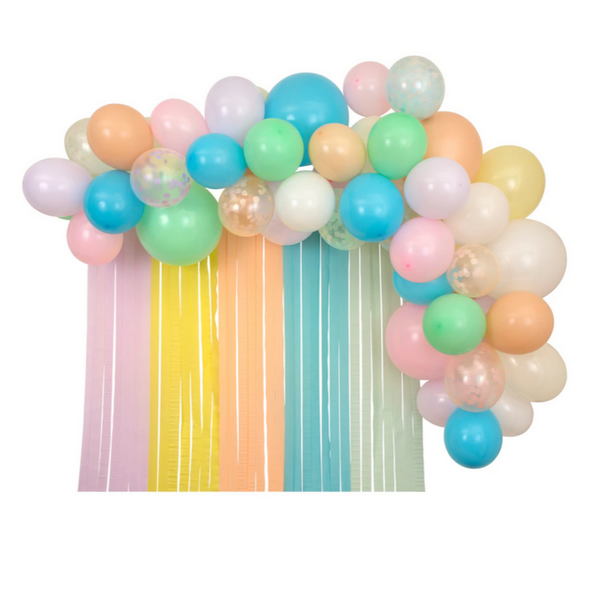 Pastel Balloon & Streamer Garland (50 balloons)