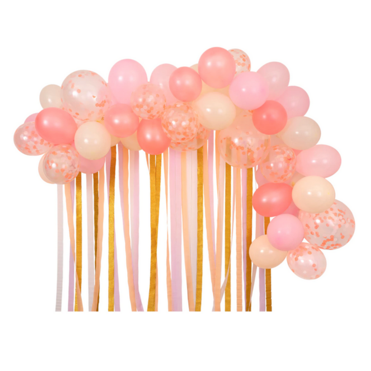 Pink Balloon & Streamer Garland (50 balloons)