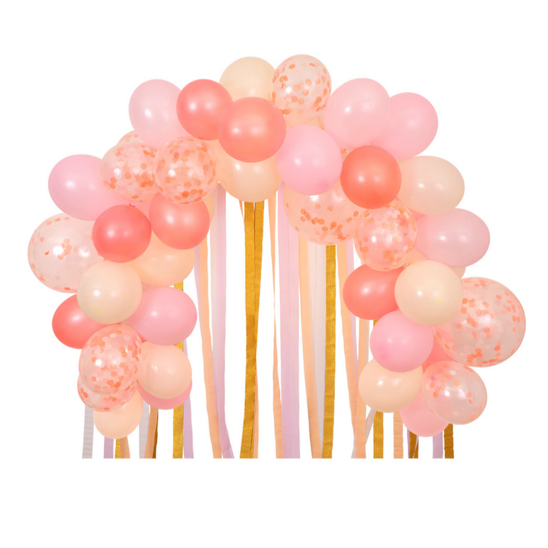 Pink Balloon & Streamer Garland (50 balloons)