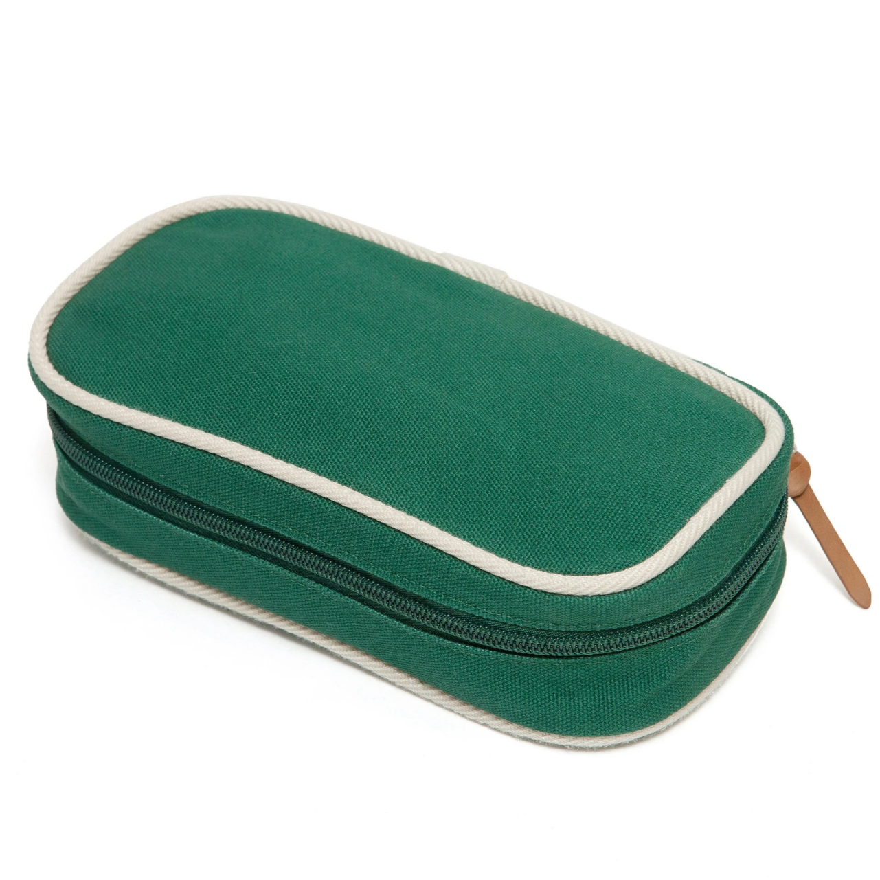 Recycled Cotton Pencil Case -pine green