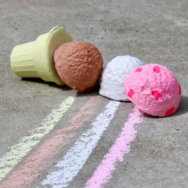 Nina's Neapolitan Ice Cream Cone Sidewalk Chalk