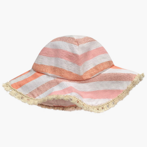 Minikane Pink Striped Jacqueline Wide-Brimmed Hat for 34cm/13.5in dolls