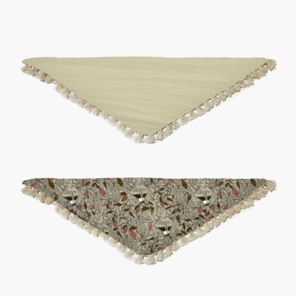 Minikane Duo of Roxy Doll Scarves and Mastic in washed cotton