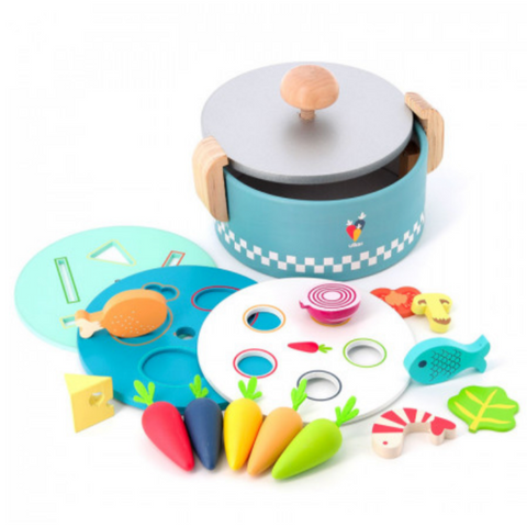 Meal Pot Shape Sorter and Puzzle 18mos+