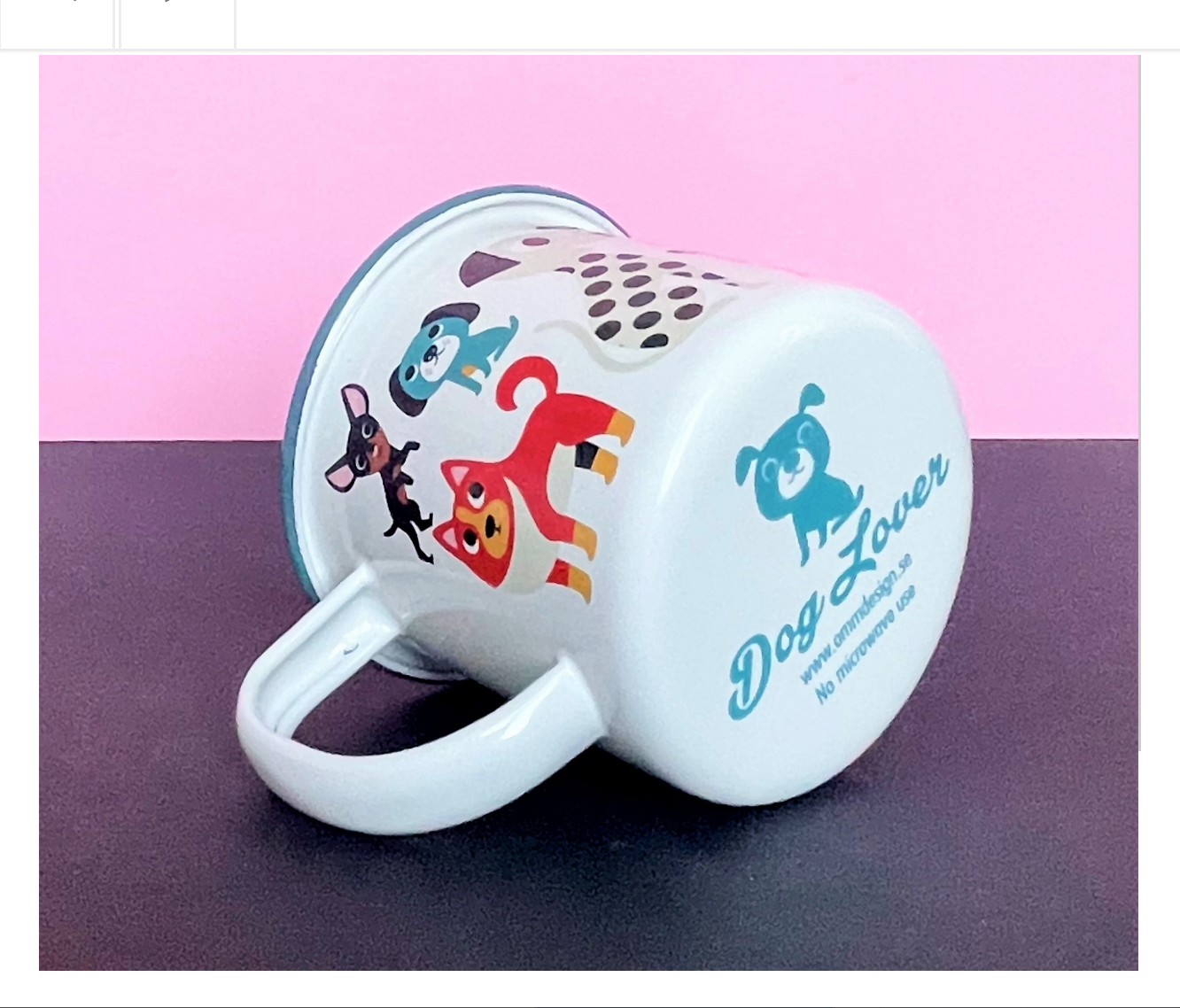 Dog Lover Enamel Mug by Ingela P. Arrhenius