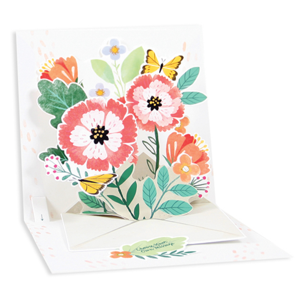 Floral Envelope :pop-out -birthday/ mother's day/ blank/ thank you/ empathy