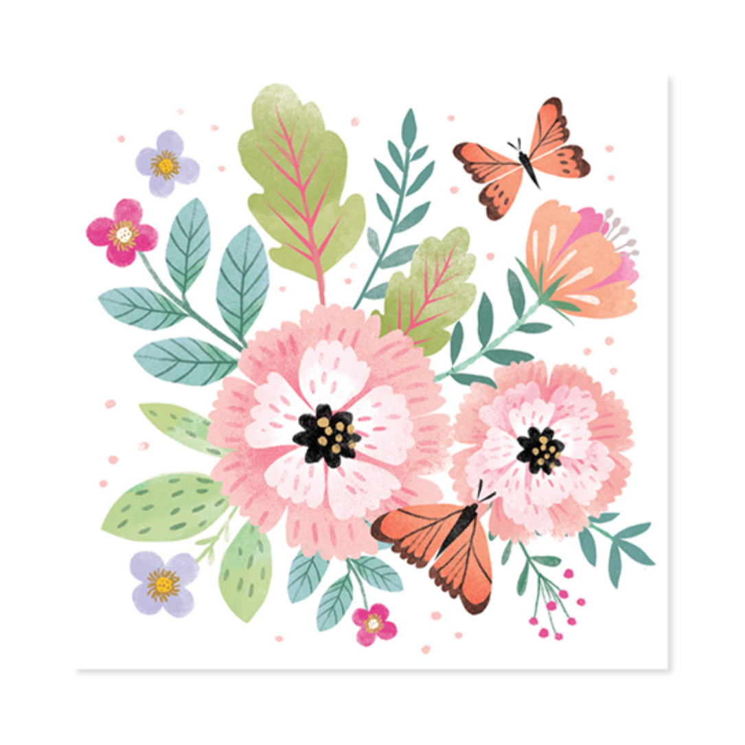 Floral Envelope :pop-out -birthday/ mother's day/ blank/ thank you/ empathy