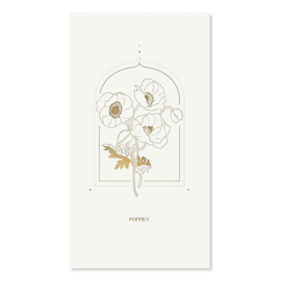 Poppies :pop-up -Hello/Cogratulations/Love/Empathy/Blank