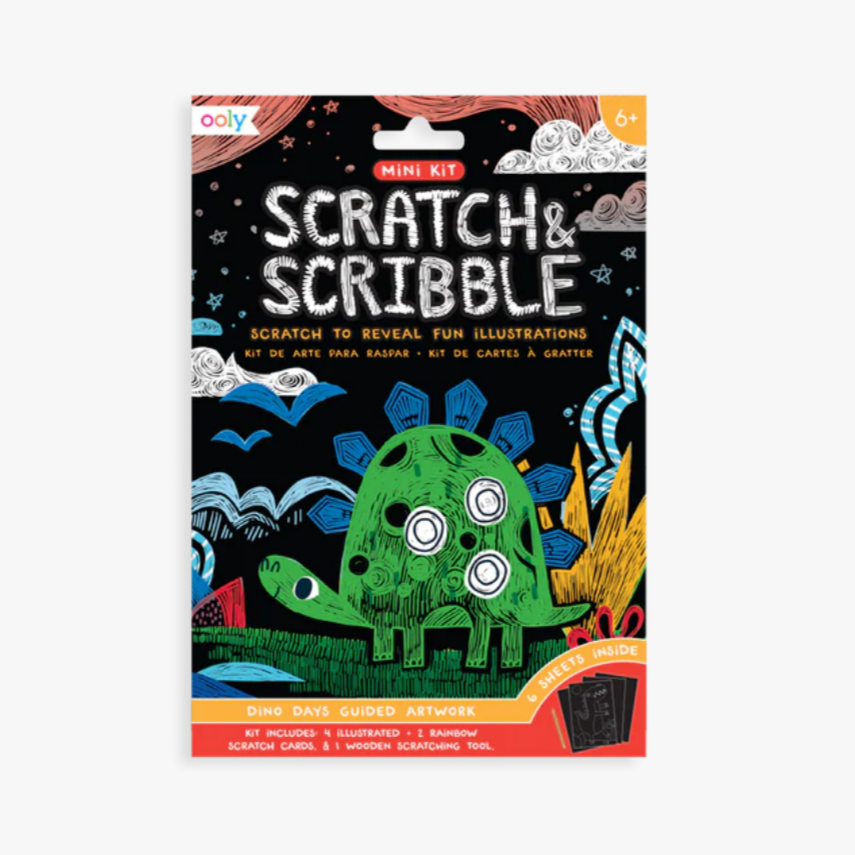 Dinosaur Days Scratch and Scribble Mini Scratch Art Kit