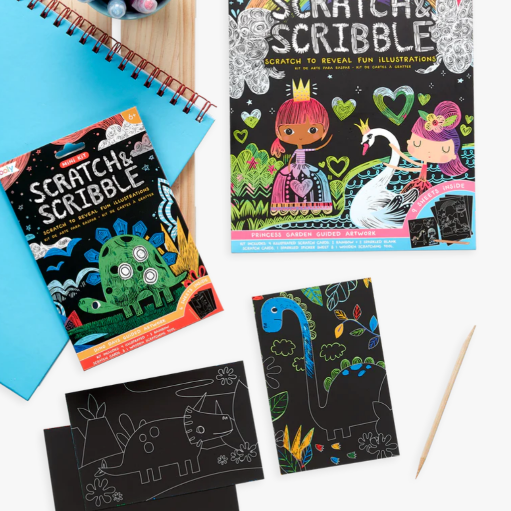 Dinosaur Days Scratch and Scribble Mini Scratch Art Kit