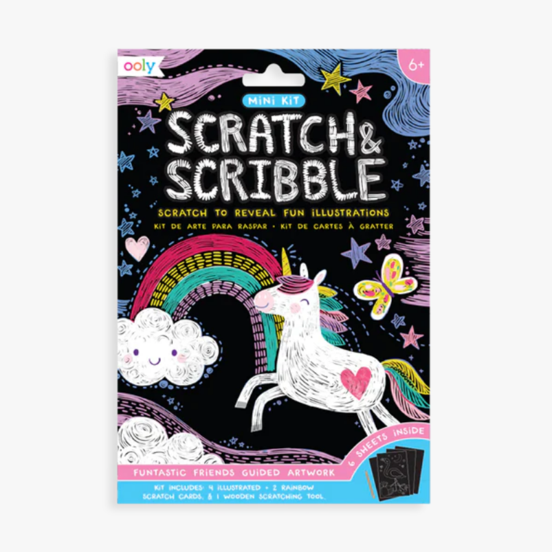 Funtastic Friends Scratch and Scribble Mini Scratch Art Kit