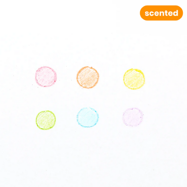 Rainbow Scoops Vanilla Scented Stacking Erasable Crayons