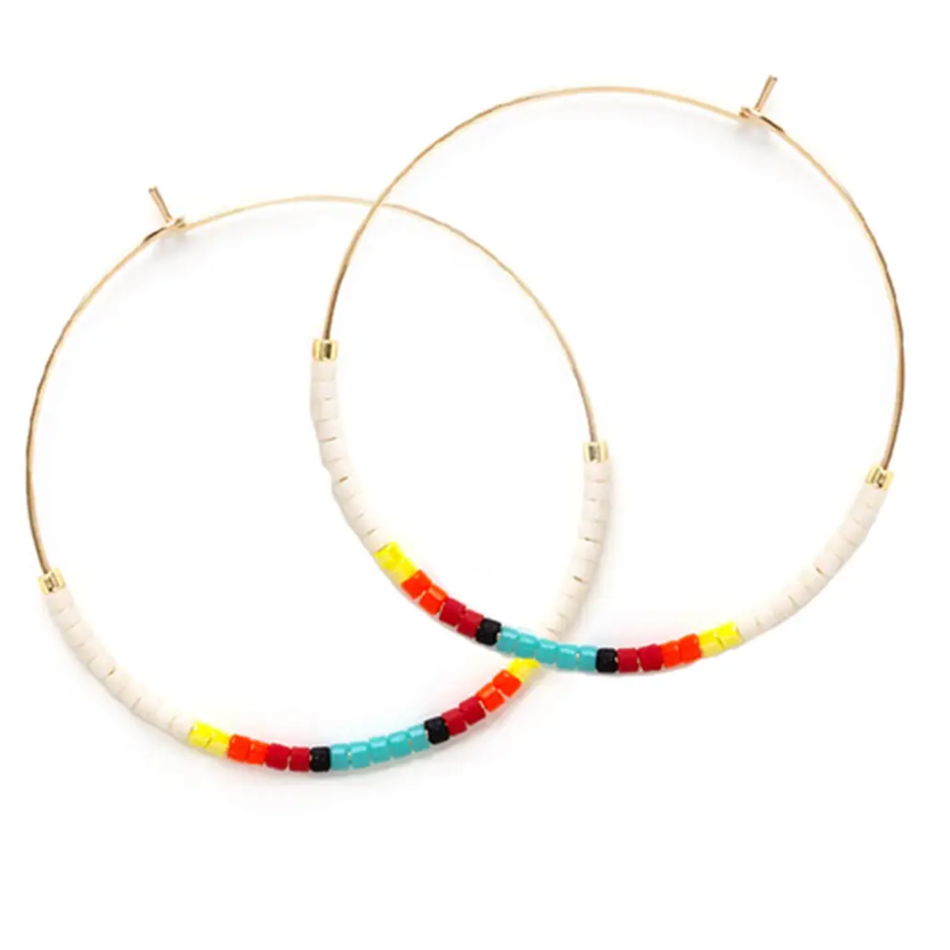 Japanese Seed Bead Hoops- New Mexico