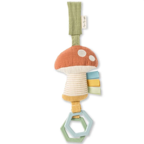 Jingle Mushroom Attachable Teether Travel Toy