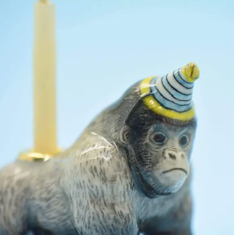 Porcelain Animal Cake Topper -gorilla