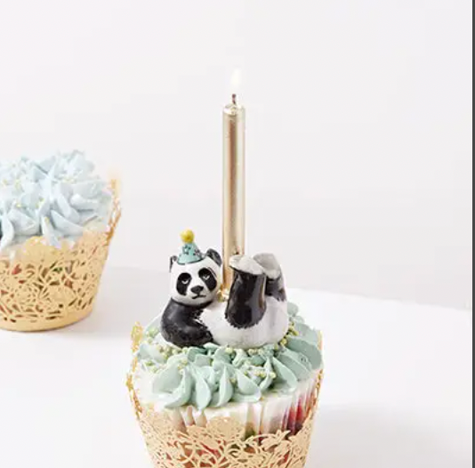 Porcelain Animal Cake Topper -panda